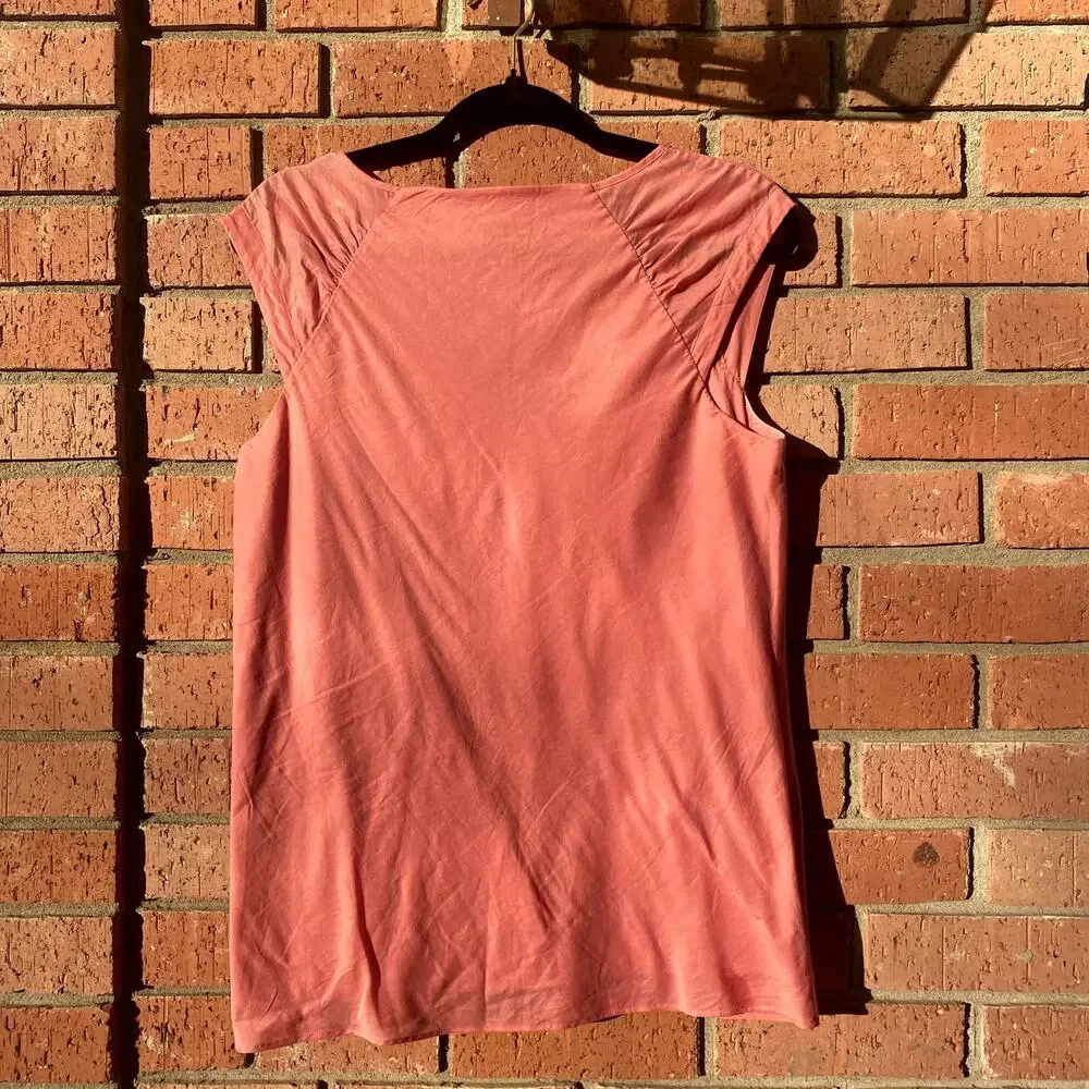 Banana Republic pink cotton sleeveless blouse